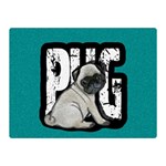 Pug Double Sided Flano Blanket (Mini)  35 x27  Blanket Front