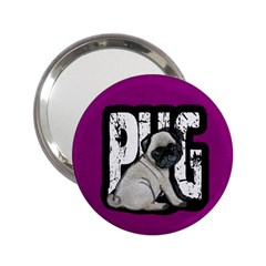 Pug 2 25  Handbag Mirrors by Valentinaart