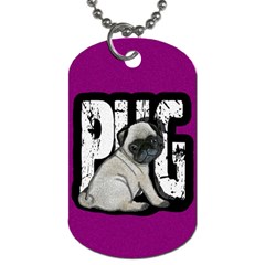 Pug Dog Tag (two Sides) by Valentinaart