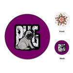 Pug Playing Cards (Round)  Front