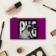 Pug Cosmetic Bag (small)  by Valentinaart