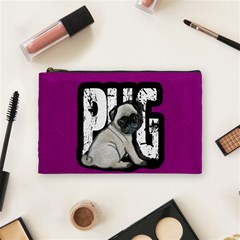 Pug Cosmetic Bag (medium)  by Valentinaart