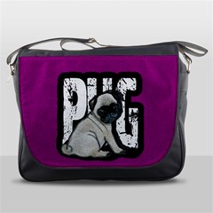 Pug Messenger Bags by Valentinaart