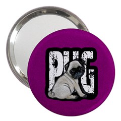 Pug 3  Handbag Mirrors by Valentinaart