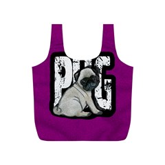 Pug Full Print Recycle Bags (s)  by Valentinaart