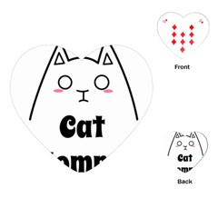 Love My Cat Mommy Playing Cards (heart)  by Catifornia