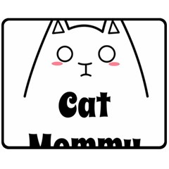 Love My Cat Mommy Fleece Blanket (medium)  by Catifornia