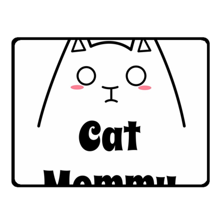 Love My Cat Mommy Double Sided Fleece Blanket (Small) 