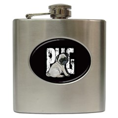 Pug Hip Flask (6 Oz) by Valentinaart