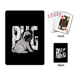 Pug Playing Card by Valentinaart