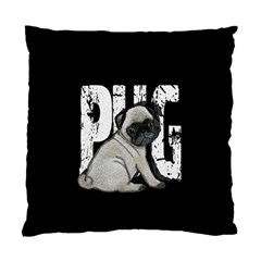 Pug Standard Cushion Case (one Side) by Valentinaart