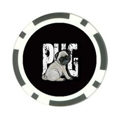 Pug Poker Chip Card Guard (10 Pack) by Valentinaart