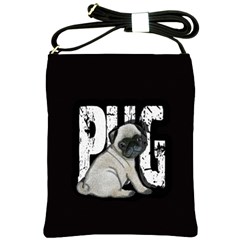 Pug Shoulder Sling Bags by Valentinaart