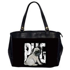 Pug Office Handbags (2 Sides)  by Valentinaart