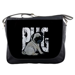 Pug Messenger Bags by Valentinaart