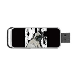 Pug Portable Usb Flash (one Side) by Valentinaart