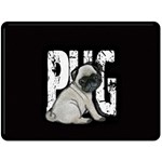 Pug Double Sided Fleece Blanket (Large)  80 x60  Blanket Front