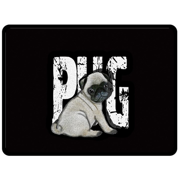 Pug Double Sided Fleece Blanket (Large) 