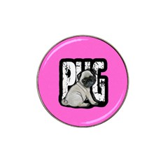 Pug Hat Clip Ball Marker (4 Pack) by Valentinaart