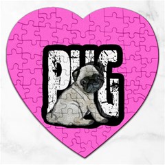 Pug Jigsaw Puzzle (heart) by Valentinaart