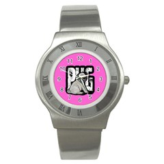 Pug Stainless Steel Watch by Valentinaart