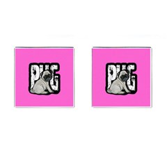 Pug Cufflinks (square) by Valentinaart