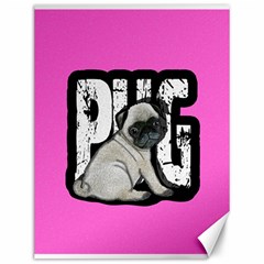 Pug Canvas 12  X 16  