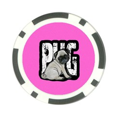 Pug Poker Chip Card Guard (10 Pack) by Valentinaart