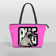 Pug Shoulder Handbags by Valentinaart