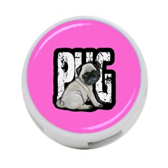 Pug 4-port Usb Hub (one Side) by Valentinaart