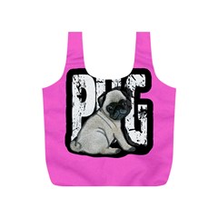 Pug Full Print Recycle Bags (s)  by Valentinaart