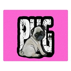 Pug Double Sided Flano Blanket (large)  by Valentinaart