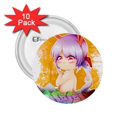 Easter Bunny Girl 2 25  Buttons (10 Pack)  by Catifornia