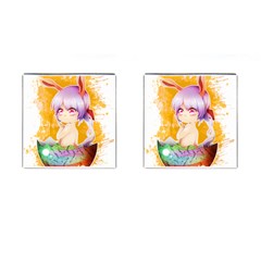 Easter Bunny Girl Cufflinks (square) by Catifornia