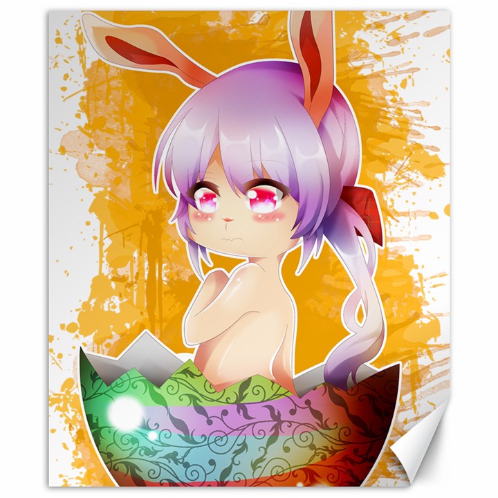 Easter Bunny Girl Canvas 8  x 10 