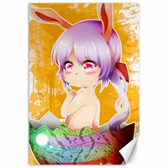 Easter Bunny Girl Canvas 12  X 18   by Catifornia