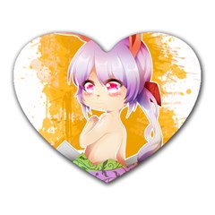 Easter Bunny Girl Heart Mousepads by Catifornia