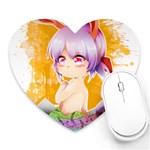 Easter Bunny Girl Heart Mousepads Front