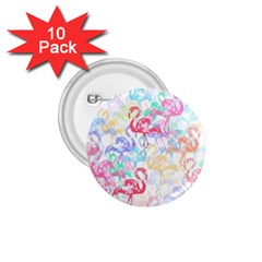 Flamingo Pattern 1 75  Buttons (10 Pack) by Valentinaart