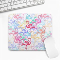 Flamingo Pattern Large Mousepads by Valentinaart