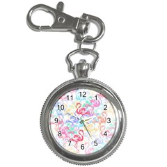 Flamingo Pattern Key Chain Watches by Valentinaart