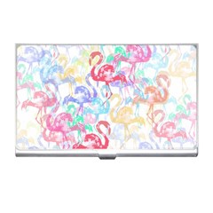 Flamingo Pattern Business Card Holders by Valentinaart