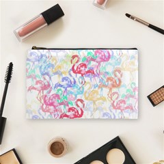 Flamingo Pattern Cosmetic Bag (medium)  by Valentinaart