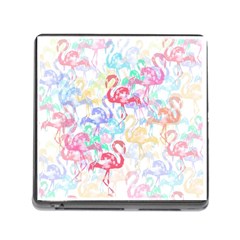 Flamingo Pattern Memory Card Reader (square) by Valentinaart