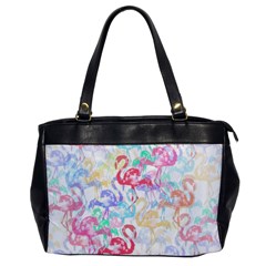 Flamingo Pattern Office Handbags by Valentinaart