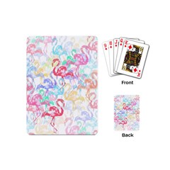 Flamingo Pattern Playing Cards (mini)  by Valentinaart