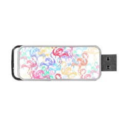 Flamingo Pattern Portable Usb Flash (one Side) by Valentinaart