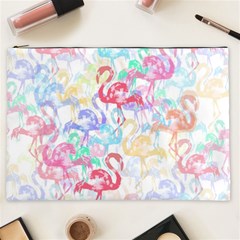 Flamingo Pattern Cosmetic Bag (xxl)  by Valentinaart