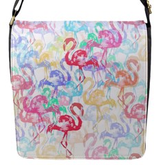 Flamingo Pattern Flap Messenger Bag (s) by Valentinaart