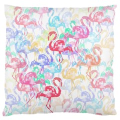 Flamingo Pattern Large Flano Cushion Case (one Side) by Valentinaart